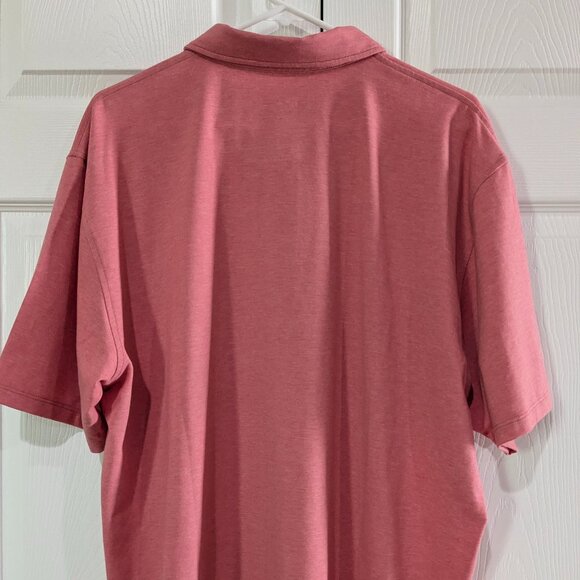 D.Stewart x Orvis Men's Polo Shirt, Salmon Pink, Size XL, Short Sleeve, Stretch - Picture 8 of 14